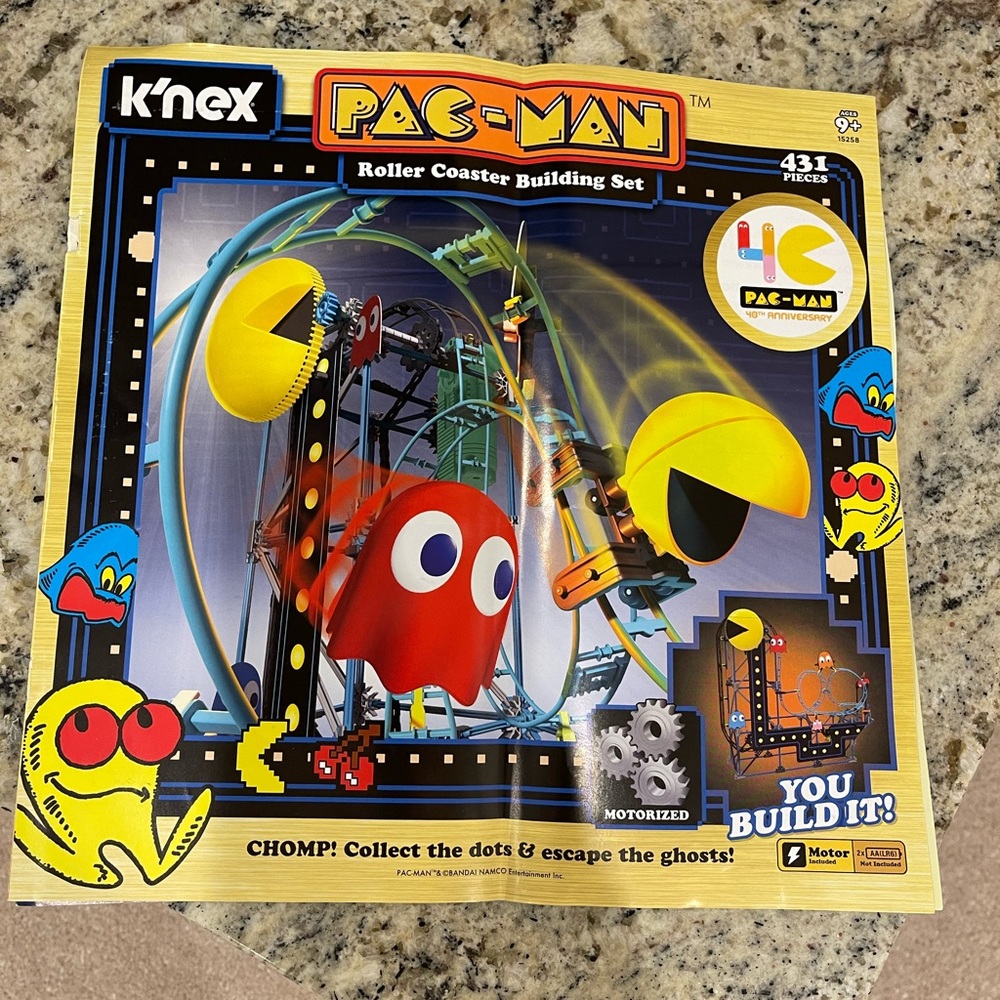 K’NEX Pac Man Roller Coaster Instruction Manual Booklet Book
